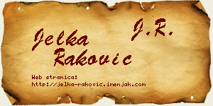 Jelka Raković vizit kartica